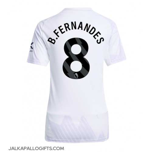 Manchester United Bruno Fernandes #8 Vieraspaita Naiset 2025-26 Lyhythihainen